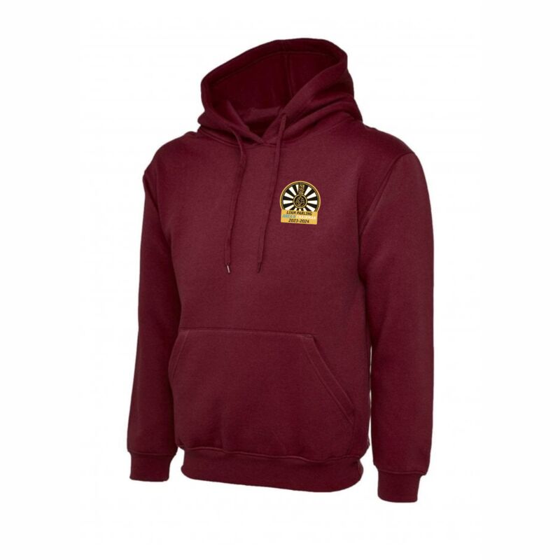 Area 9 Round Table Deluxe Hooded Sweatshirt Burgundy Thumbnail