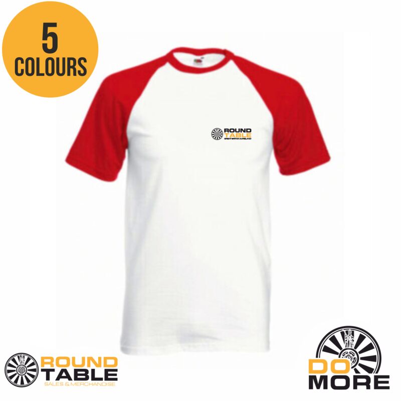 Round Table Short sleeve baseball T-Shirt Thumbnail