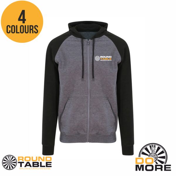 Round Table Baseball Zip Hoody Thumbnail
