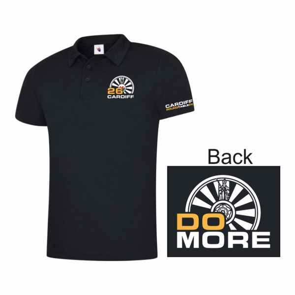 Cardiff Round Table Polo Shirt - Black Thumbnail