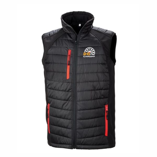 Cardiff Round Body Warmer - Black/Red Thumbnail