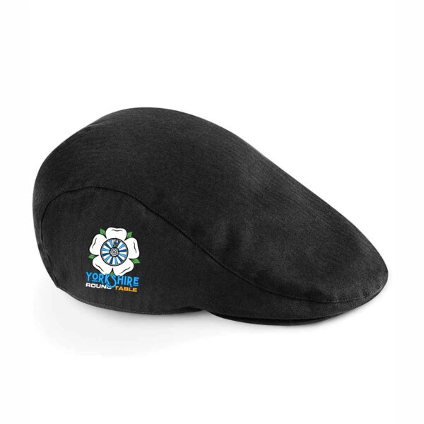 Yorkshire Round Table Flat Cap - Black Thumbnail