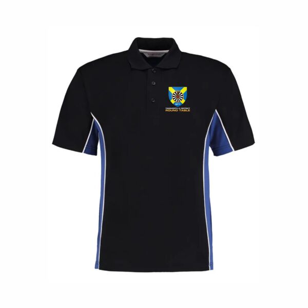 Tamworth & District Round Table Track Polo Shirt - Black / Royal / White Thumbnail