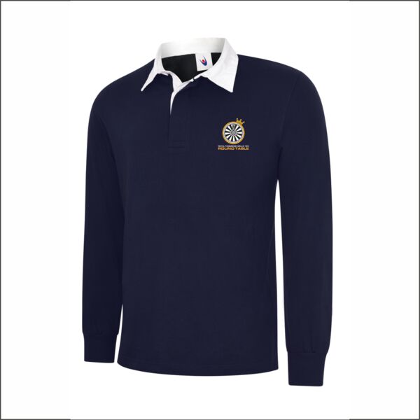 Navy Round Table Classic Rugby Shirt Thumbnail