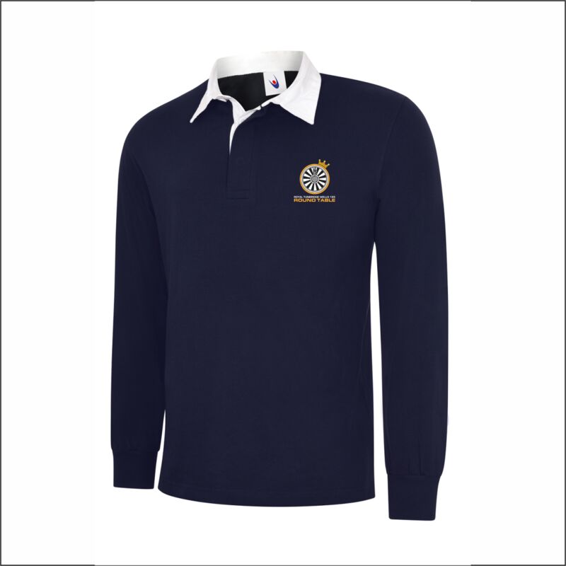 Navy Round Table Classic Rugby Shirt Thumbnail