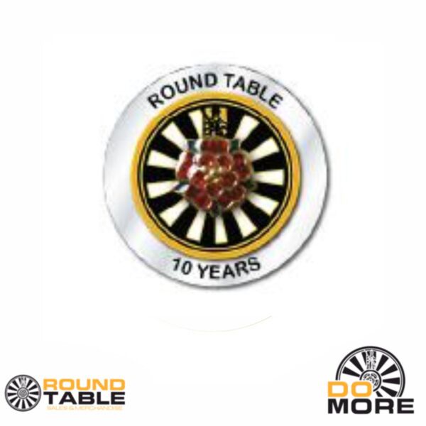 Round Table 10 Years Service Pin Badge Thumbnail
