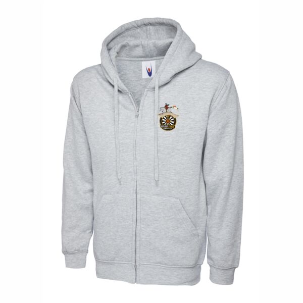 Carrick Round Table Full Zip Hooded Sweatshirt - Heather Grey  Thumbnail
