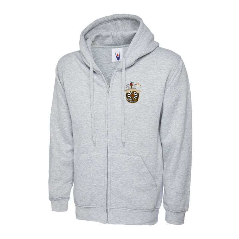 Carrick Round Table Full Zip Hooded Sweatshirt - Heather Grey  Thumbnail
