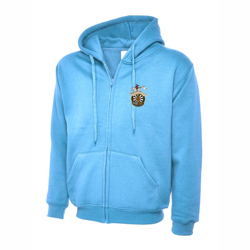 Carrick Round Table Full Zip Hooded Sweatshirt - Sky Blue Thumbnail