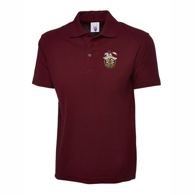 Carrick Round Table Classic Polo Shirt - Maroon Thumbnail