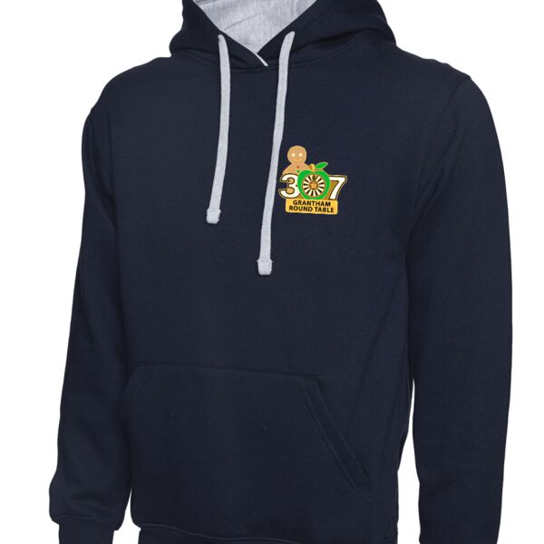 Grantham Round Table Contrast Hooded Sweatshirt Thumbnail