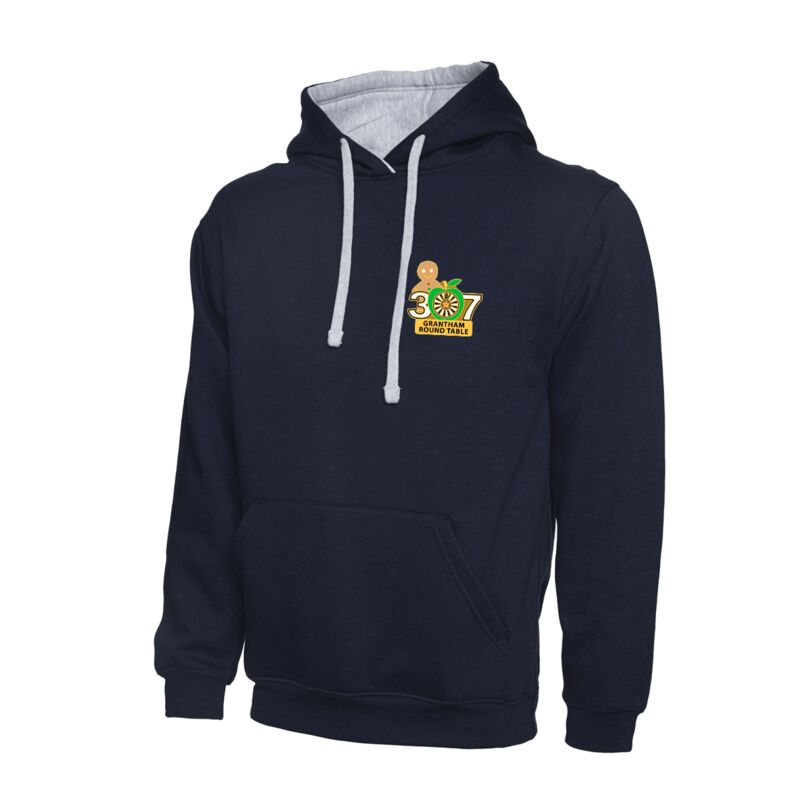 Grantham Round Table Contrast Hooded Sweatshirt Thumbnail