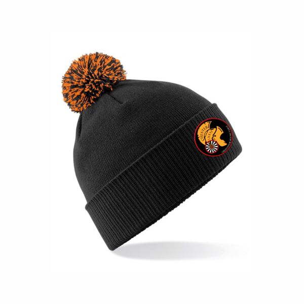 Chester Round Table Snowstar Beanie - Black /Orange Thumbnail